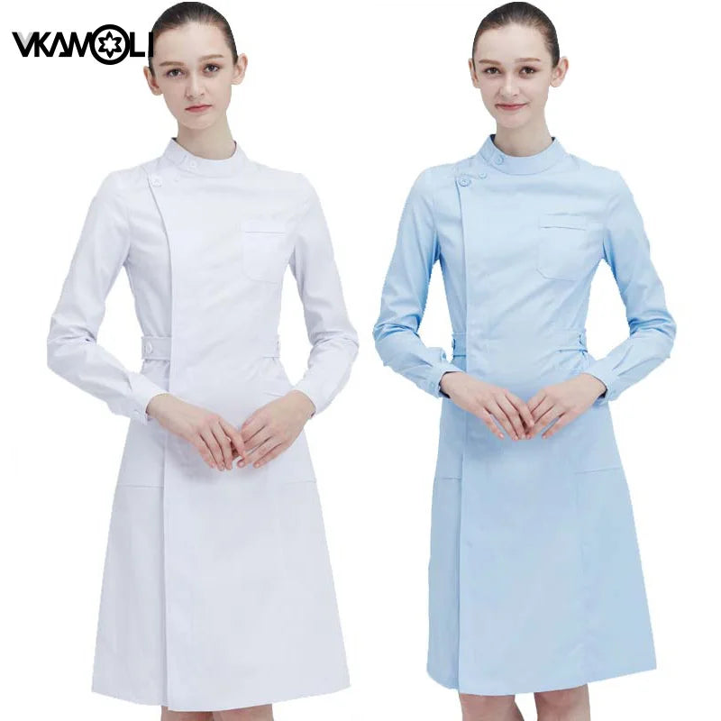 Women scrub coat laboratory Coat Slim Multicolour Robe Overalls work clothes overalls